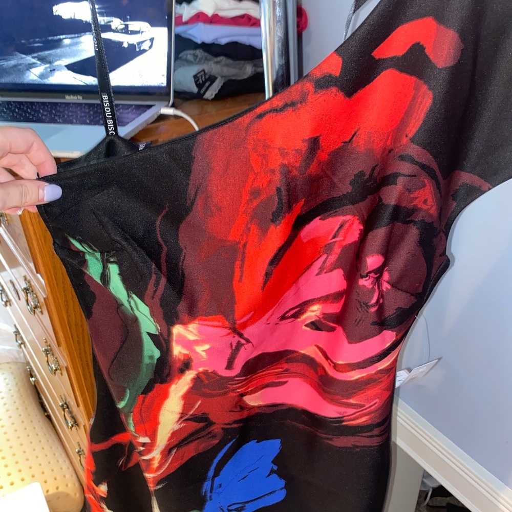 Never worn black floral dress